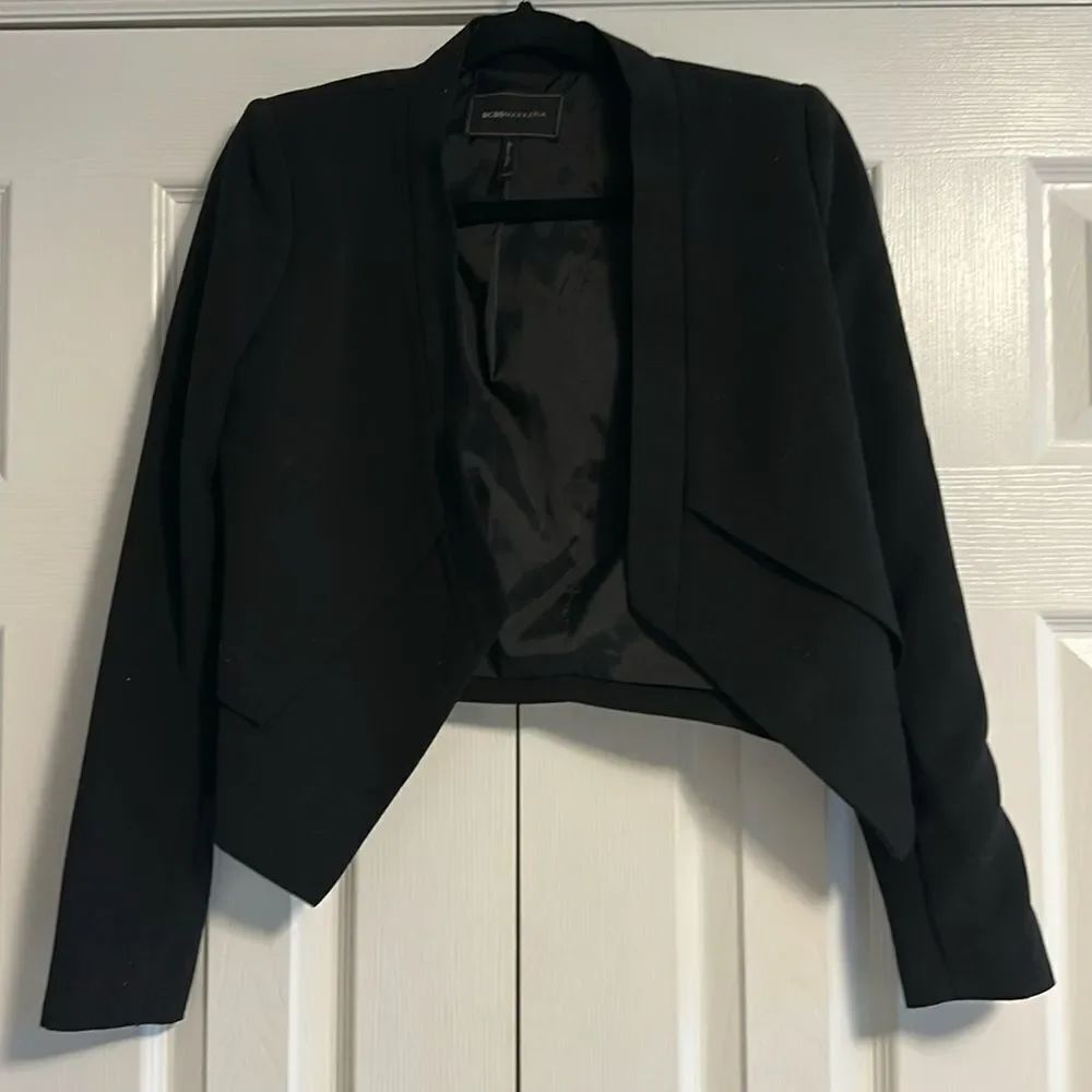 BCBGMAXAZRIA Black Lloyd Easy Layered Blazer - Size XXS